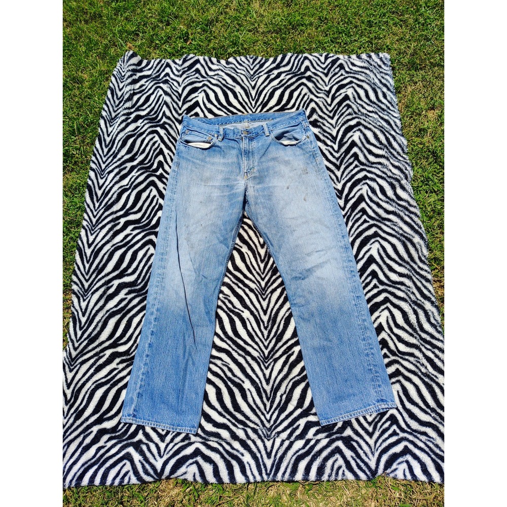 Vintage Polo Jeans Ralph Lauren Denim Mens 35x30 Loose Fit‎ Y2K Lightwash